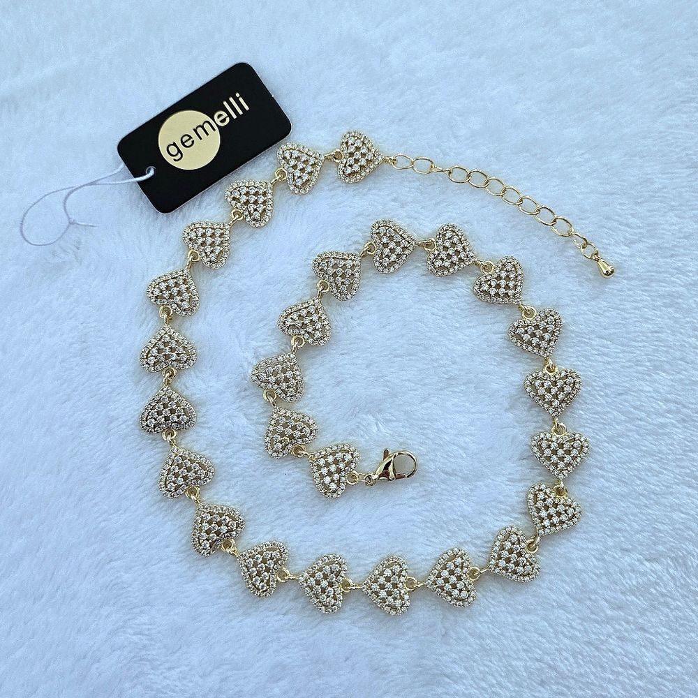 Gemelli👭 "Rebecca" Gold Hearts💛 Necklace - NWT - Picture 2 of 16